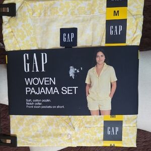 GAP Yellow Floral Cotton Pajama Short Set NWT